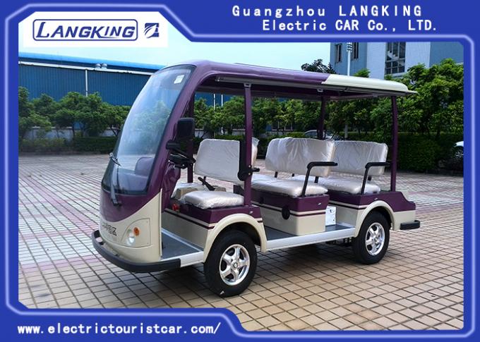 8 Person Electric Shuttle Car With 5kw DC Motor Zero Pullution Customized Color