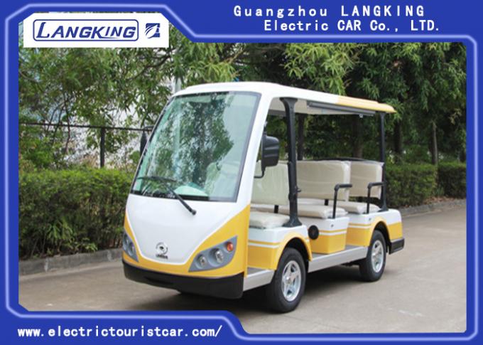 White /Yellow 8 Seater  Golf  Cart Electric Sightseeing Bus China Mini Tour Bus