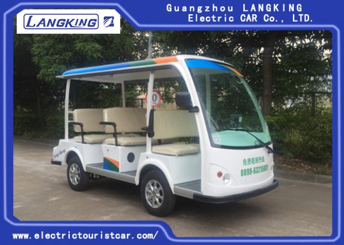 8 Seats Blue Eco Friendly Electric Tourist Car High Frequency Onboard Charger