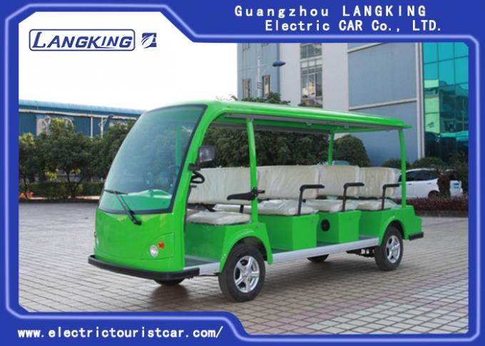 Eco Friendly Electric Tourist Car Green 11 Seats High Frequency Onboard Charger