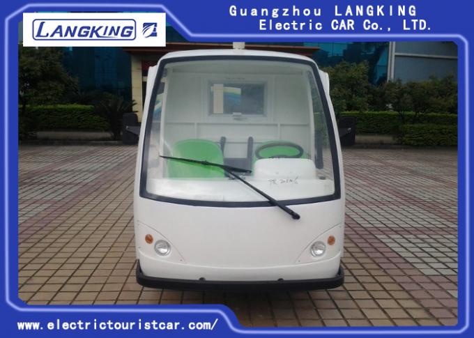 Fiber Glass Body Motorized Luggage Cart , Small Hotel Buggy Car With Container