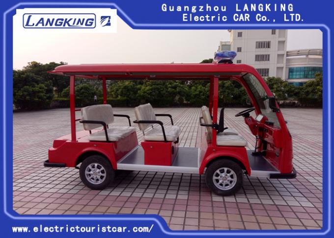 High Performance Red Electric Patrol Car For Tourist Resorts 2 Rear Turn Signals