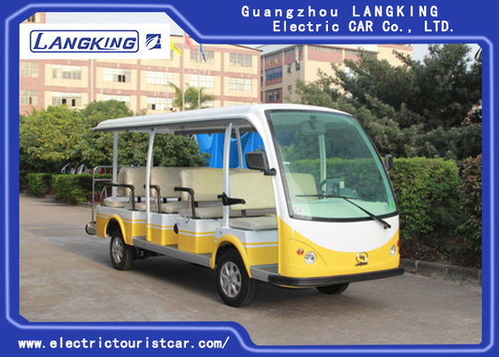 China Green / White Rustproof  Body Electric Sightseeing Bus Tour 1 Year Warranty supplier
