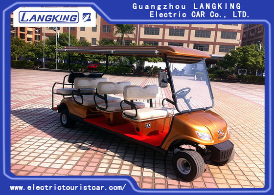 China 8 Seater 3 Rows Forward 1 Row Backward Electric Club Car With Curtis Controller For Hotel Reasort supplier