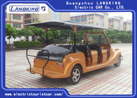 Red Colour Resort Electric Vintage Cars 4 Rows For 11 Passengers 1815 kg Max Loading