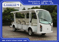 Mini Closed 14 Seats Electric Sightseeing Car With High Impact Fiber Glass Body & Roof