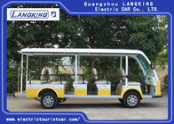 Green / White Rustproof  Body Electric Sightseeing Bus Tour 1 Year Warranty