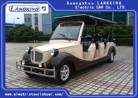 72V Energy Saving Classic Golf Carts With 4 Rows Coffee white Colour Vintage Type
