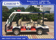 Resort Electric Utility Golf Cart , 8 Seater Electric Car With 2 Front Turn Signals