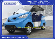 Battery Powered Blue Electric Tourist Vehicles 8 Seats With Stylish Exterior