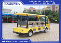 11 Seats  Multi Passenger Electric Tour Bus Yellow Color Low Noise
