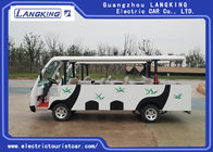 Closed Electric Shuttle Bus , 14 Person 4 Wheels  Electric Tourist Car With Vacuum
