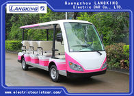Red / White 11 Passenger 72V 7.5KW Electric Tour Bus For Residential Community