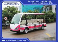 Red / White 11 Passenger 72V 7.5KW Electric Tour Bus For Residential Community