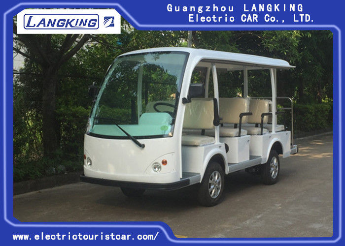 Fashion White 11 Person Electric Sightseeing Bus For Hotel / Real  Estate