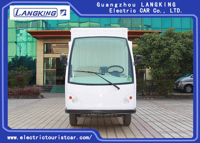 2 Seater Freight Cart  White  Electric Luggage Carts  With Big Cargo Box  for Factory