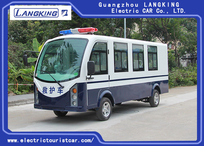 Blue / White Color Electric Ambulance Car With Toplight For Hospital