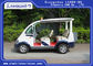 White Electric Security Patrol Vehicles 48V DC System With Small Top Light / 4 Seater Sightseeing Car supplier