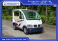 White Electric Security Patrol Vehicles 48V DC System With Small Top Light / 4 Seater Sightseeing Car supplier