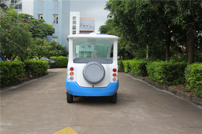 Blue / White Electric Golf Car With Toplight Fiber Glass 4 Seats For Resort