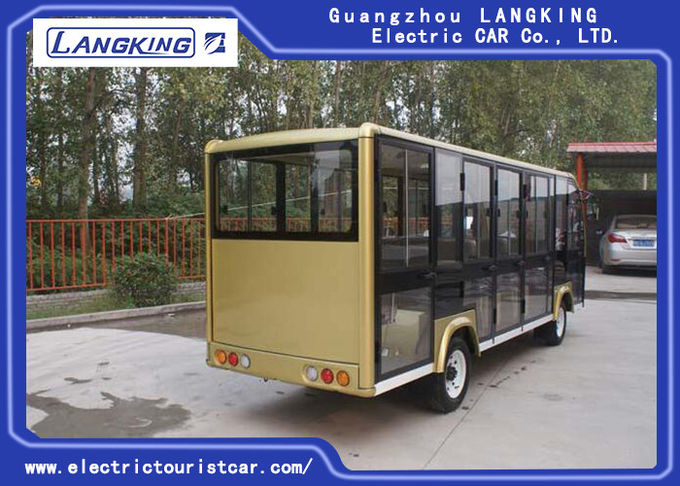 18 Seater  Electric Sightseeing Bus For Campus / Villages / Airports / Terminal 72V 6.3KW DC Motor
