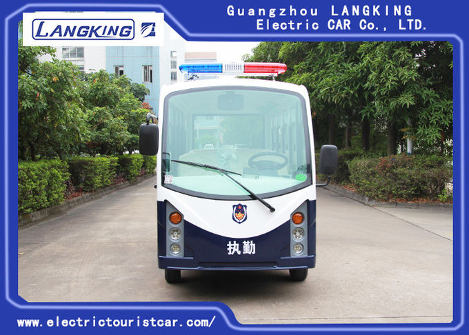 White 11 Seater Electric Shuttle Car Equipped With Effective Shock Absorb / Door