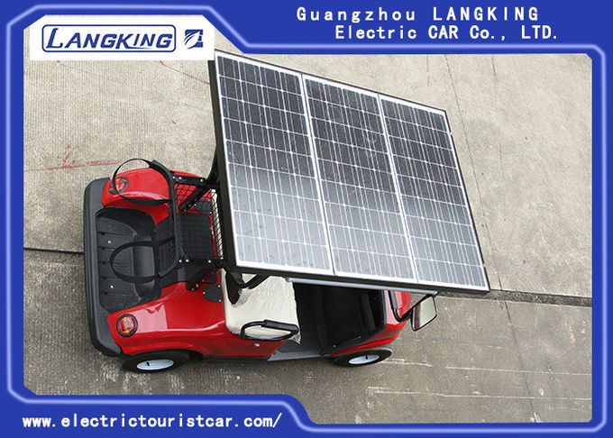 Solar Panels Roof Left Hand Drive Electric Golf Carts With Deep Recycle Batteries