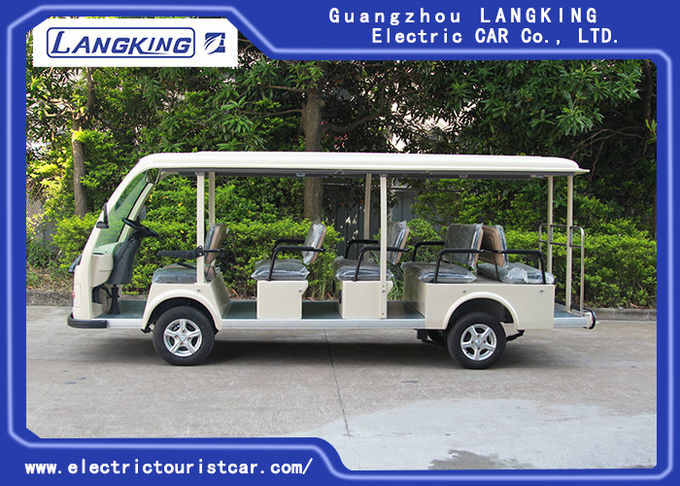 Low Speed 72V 5.5KW Mini Electric Sightseeing Car / 14 Seats Electric Shuttle Bus