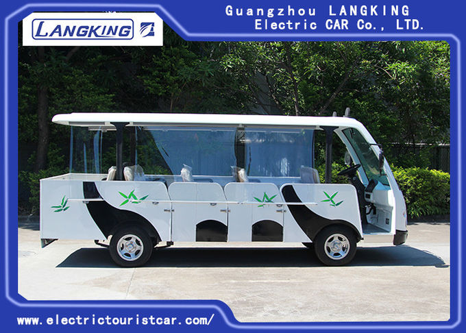 14 Seater Electric Shuttle Car Equipped With Effective Shock Absorb With Door