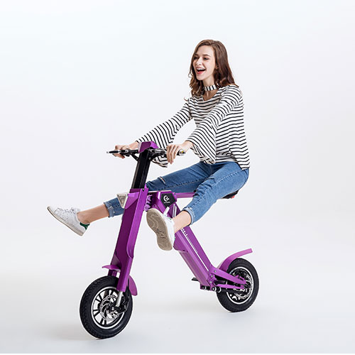 350w Motor Fold Up Electric Scooter , Portable Electric Scooter With Bluetooth Speaker 0