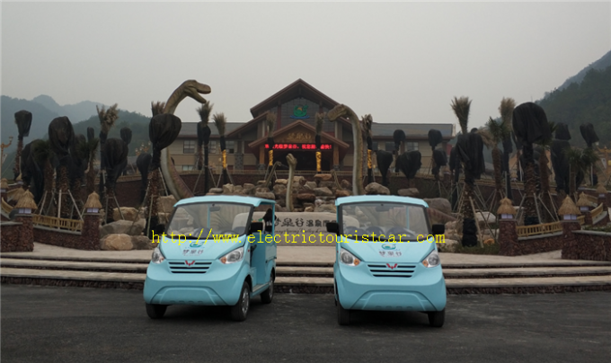 Blue 5 Passenger Electric Tourist Car Electric Golf Buggy For Public Security Patrol