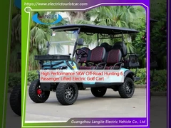 High Performance 5KW Off-Road Hunting 6 Passenger Lifted Electric Golf Cart