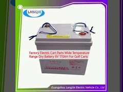 Factory Electric Cart Parts Wide Temperature Range Dry Battery 6V 170AH For Golf Carts