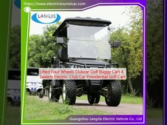 Lifted Four Wheels Clubcar Golf Buggy Cart 4 Seaters Electric  Club Car Presidential Golf Cart