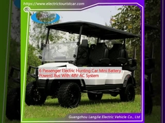 6 Passenger Electric Hunting Car Mini Battery Powerd Bus With 48V AC System