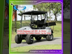 Electric Baggage Cart 48V  Ac Motor Controller Two Seater Electric Car for Hotel