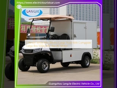 2 Person White Mini Electric Cargo Truck With Composite Cargo Box 500kg 48v 4kw AC Motor