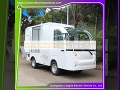 Two Seats Food Truck Electric Luggage Cart Enclosed Cargo Box 900kg Payload For Park