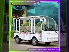 8 Seats Mini Electric Tourist Car 48V aC motor Airport Luggage Cart With Roof For Resort