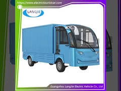 2 Seater 72V Freight Cart  White  Electric Luggage Carts  With Big Cargo Box  for Factory