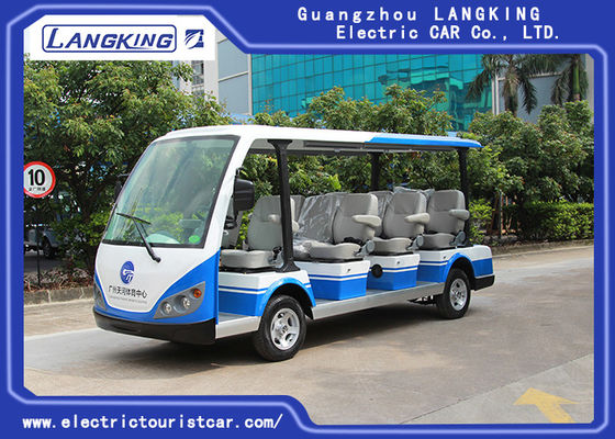 China High Impact Fiber Glass Body Electric Shuttle Car , 11 Seats Electric Passenger Vehicle With Sun supplier