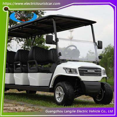 Good price White Color Electric Club Carts 48V Battery-operated 8 Seater AC Motor Golf Buggy online