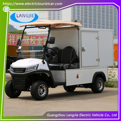 Good price 2 Person White Mini Electric Cargo Truck With Composite Cargo Box 500kg 48v 4kw AC Motor online