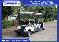 Blue Lifted Electric Golf Carts , 6 Passenger Golf Cart 25% Climbing Ability