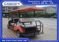 Orange Powerful  Petrol Golf Buggy Steel Framework Range 80km Electric Club Car