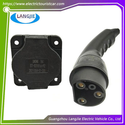Good price Four-Wheel Sightseeing Car Charging Plug And Socket LVTONG Golf Car Charging Cable 0-220V Universal online