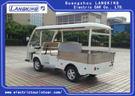White 4 Passenger Electric Golf Cart , Factory Electric Cargo Vehicle 70km Range