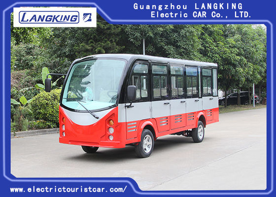 Good price 14 Passenger Closed Door Electric Sightseeing Car With Superior Cruising Capacity 72 Volt 7.5KW AC Motor online