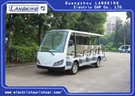 Small Electric Shuttle Car , 14 People Electric Sightseeing Bus Max.Speed 28 km/h