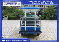 72V 14 Seats Electric Shuttle Vehicles For Multi Passenger 28km/H Max. Speed Balck Seat With Curtain